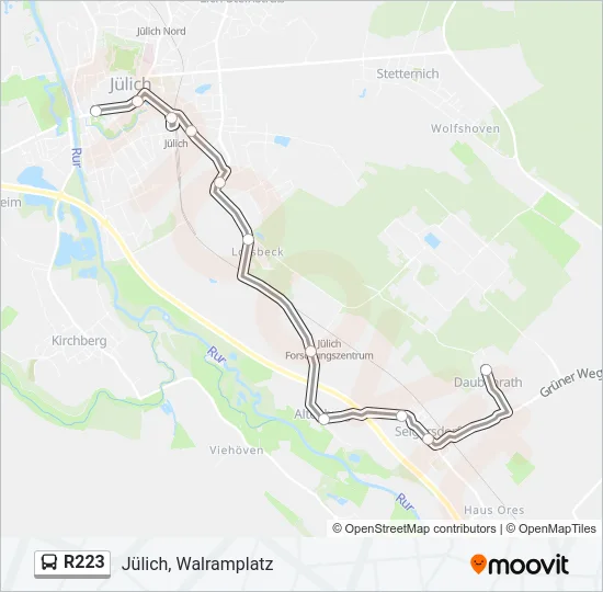 R223 Bus Line Map