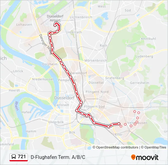 721 Bus Line Map