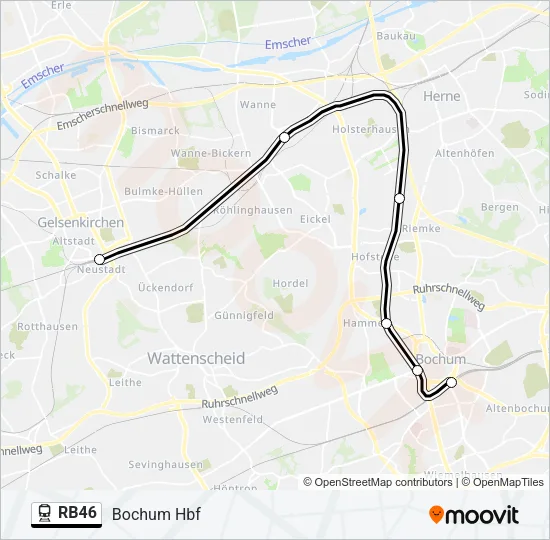 RB46 Train Line Map