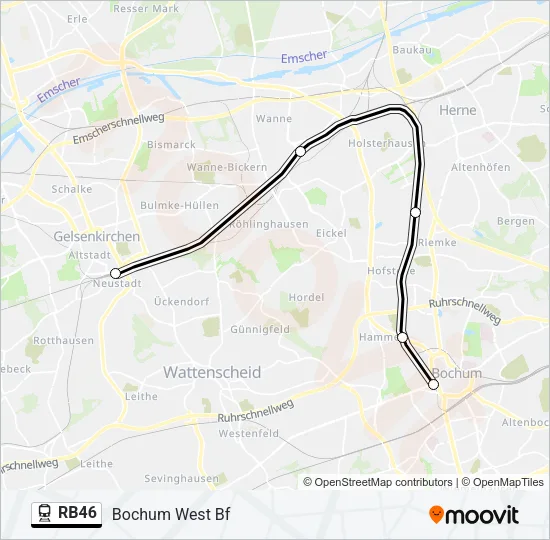 RB46 Train Line Map