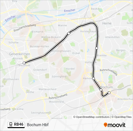 RB46 Train Line Map