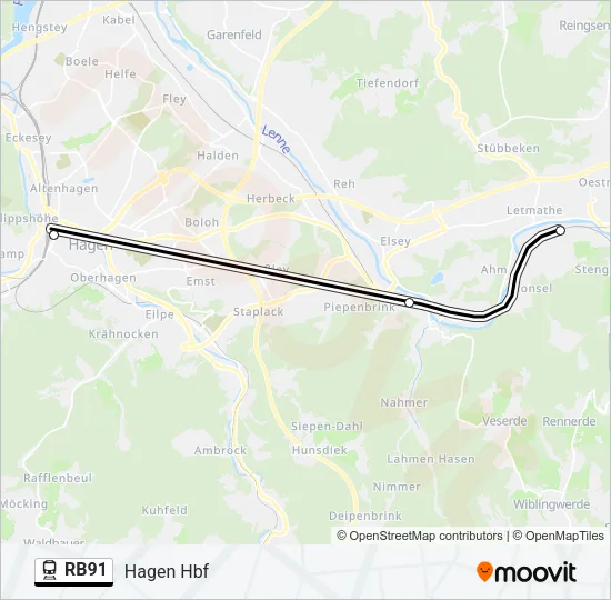 RB91 Train Line Map