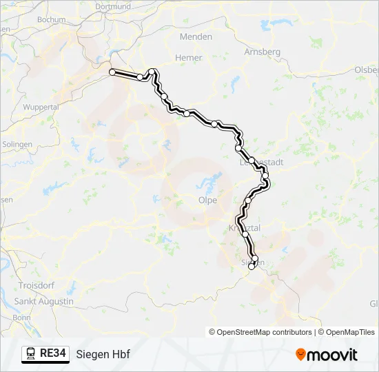 RE34 Train Line Map