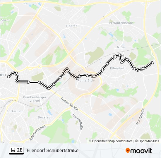 2E Bus Line Map