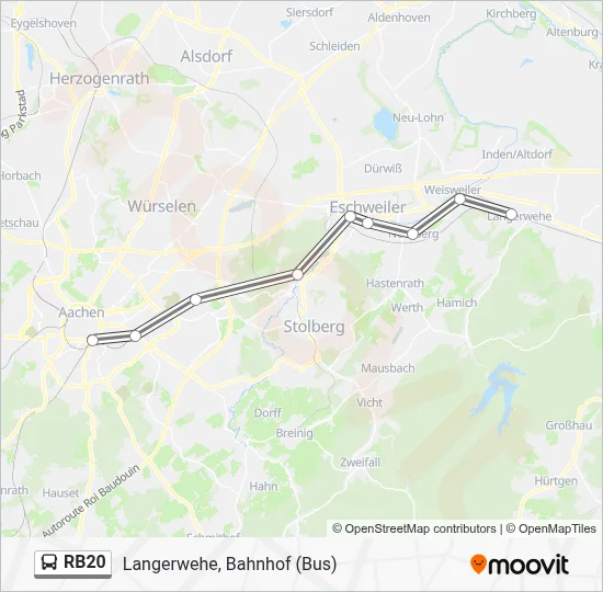 RB20 Bus Line Map