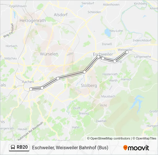 RB20 Bus Line Map