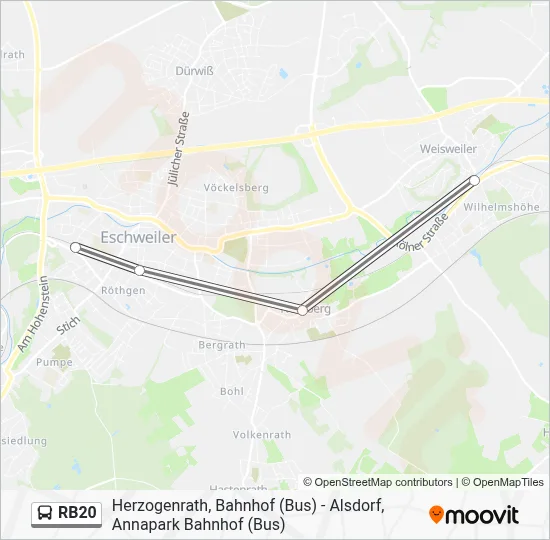 RB20 Bus Line Map