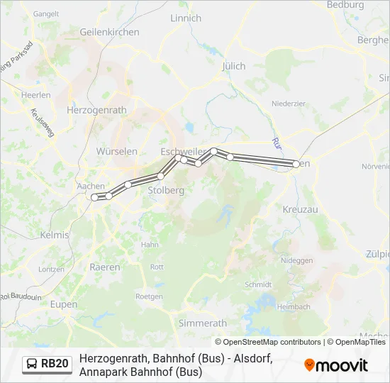 RB20 Bus Line Map