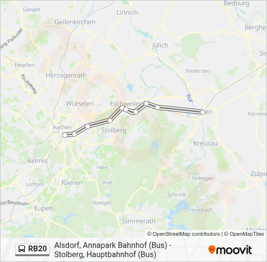 RB20 Bus Line Map