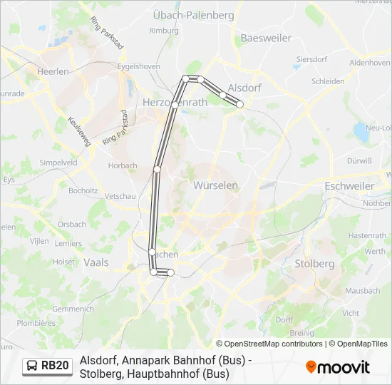 RB20 Bus Line Map