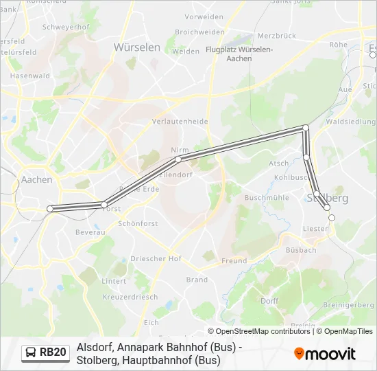 RB20 Bus Line Map