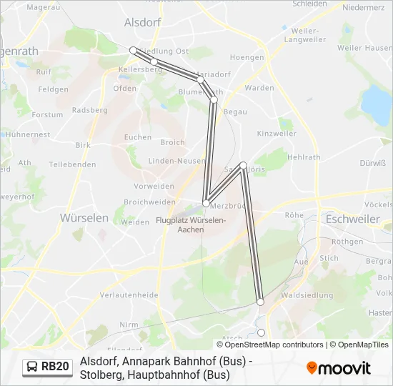RB20 Bus Line Map