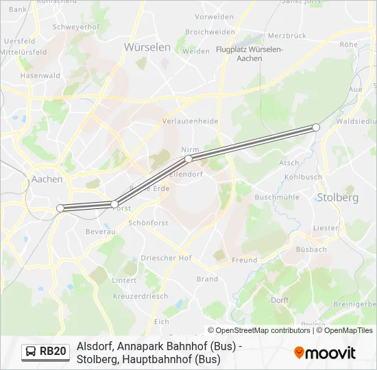 RB20 Bus Line Map