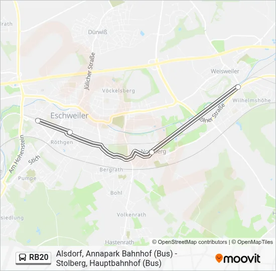 RB20 Bus Line Map