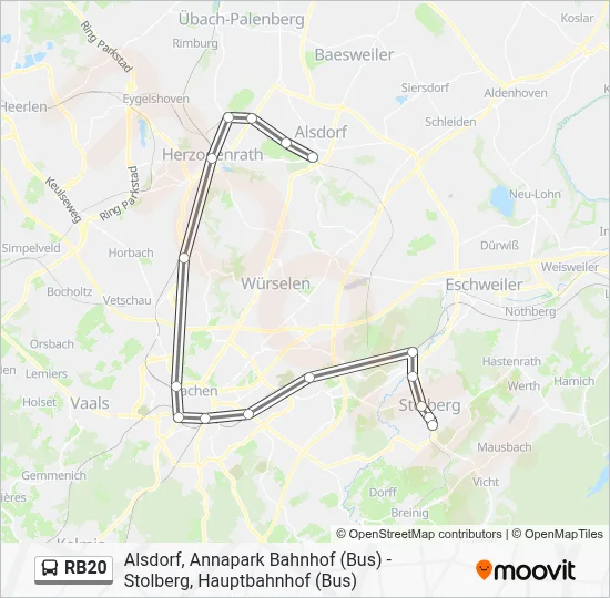RB20 Bus Line Map