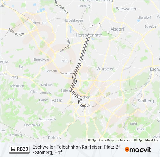 RB20 Bus Line Map