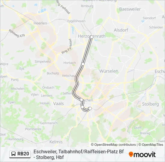RB20 Bus Line Map
