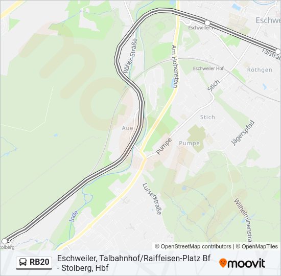 RB20 Bus Line Map