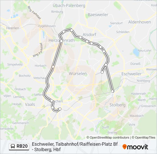 RB20 Bus Line Map