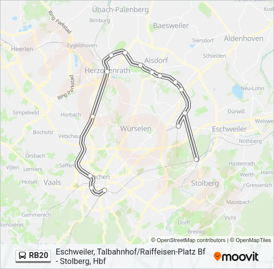 RB20 Bus Line Map