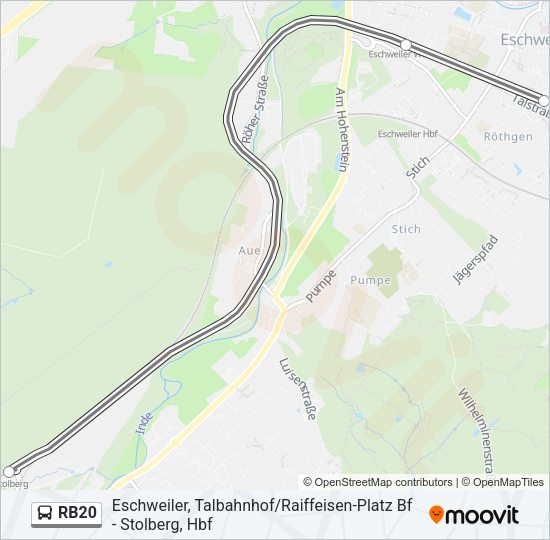RB20 Bus Line Map