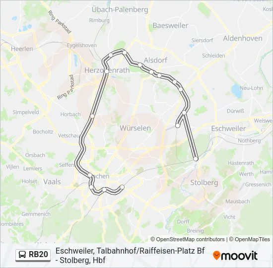 RB20 Bus Line Map