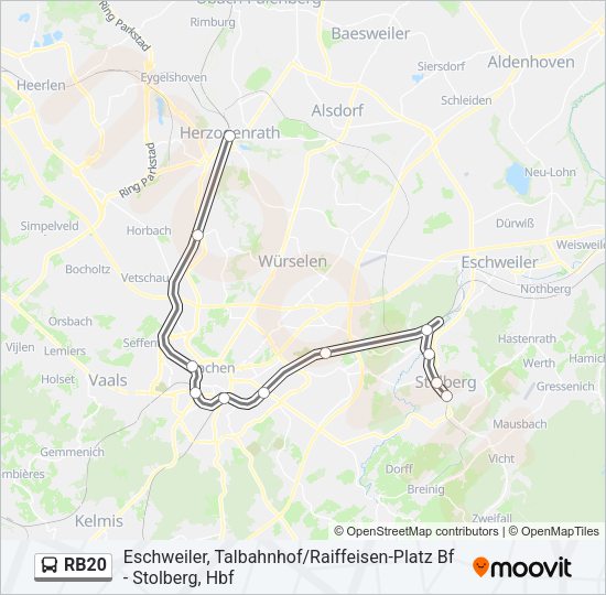 RB20 Bus Line Map