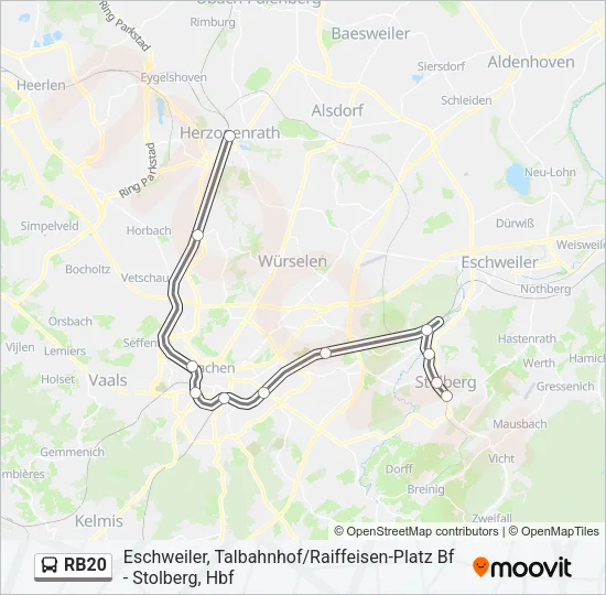 RB20 Bus Line Map