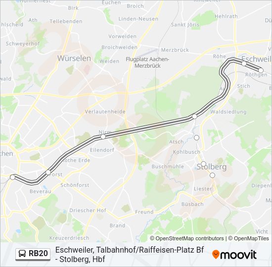 RB20 Bus Line Map