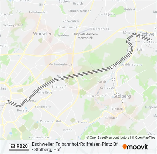 RB20 Bus Line Map