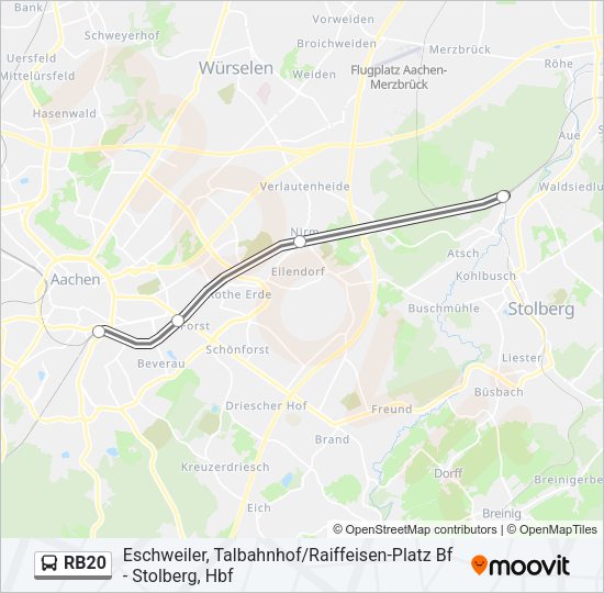 RB20 Bus Line Map