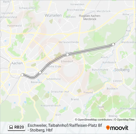 RB20 Bus Line Map