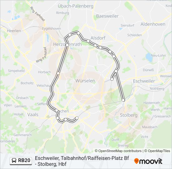 RB20 Bus Line Map