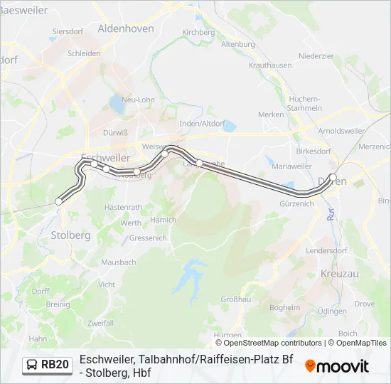 RB20 Bus Line Map