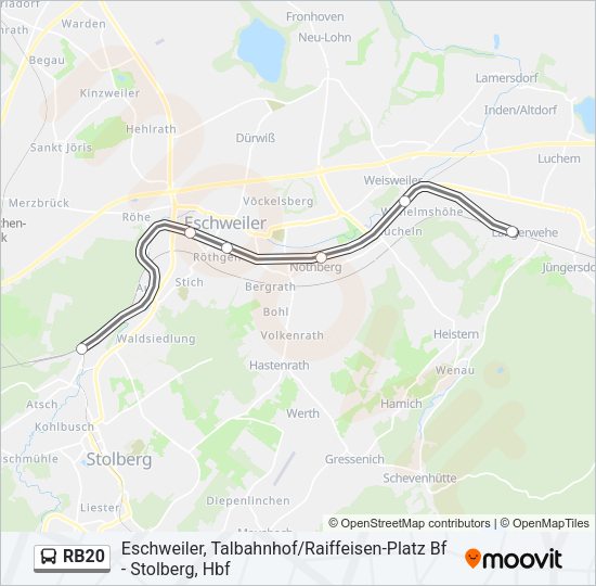 RB20 Bus Line Map