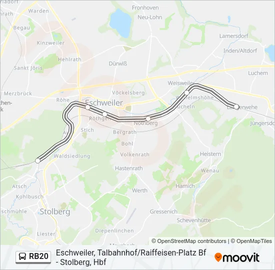 RB20 Bus Line Map