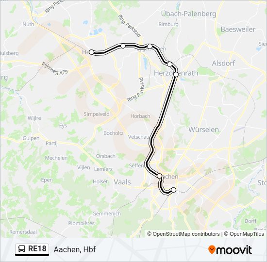 RE18 Bus Line Map