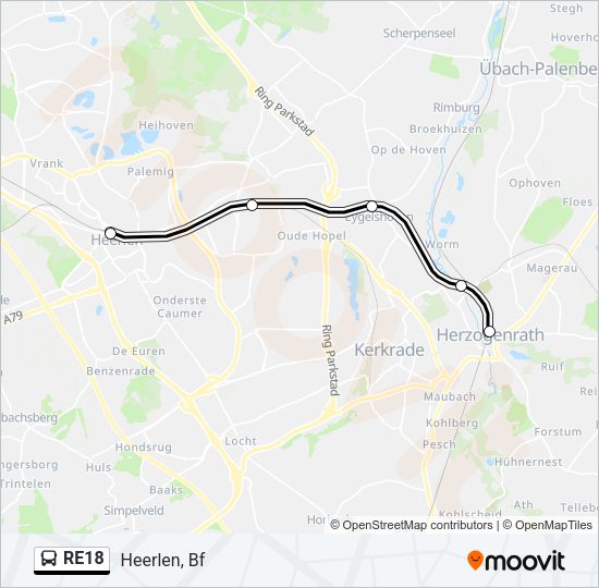 RE18 Bus Line Map
