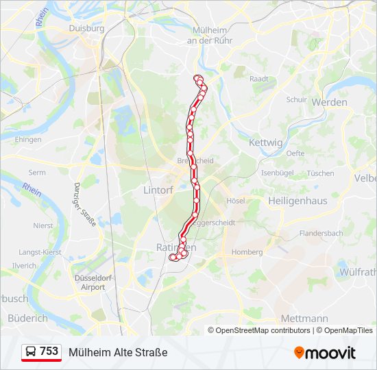 753 bus Line Map