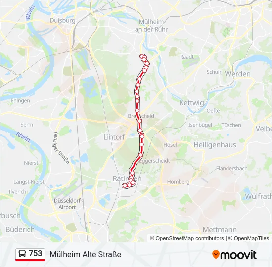 753 Bus Line Map