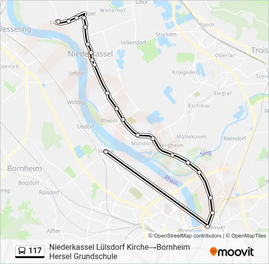 117 Bus Line Map
