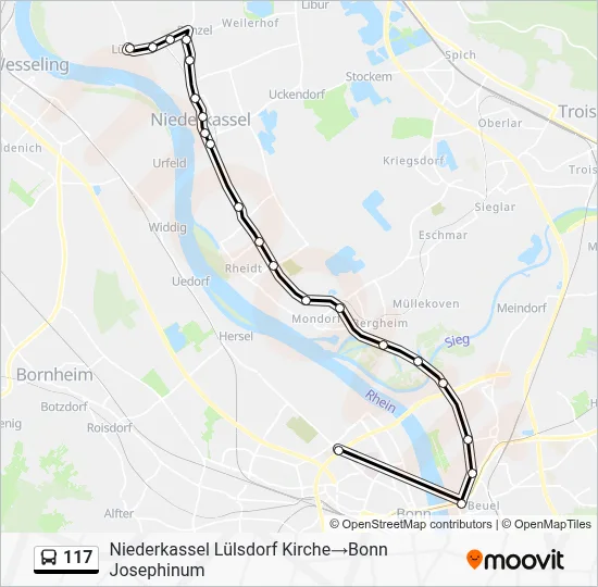 117 Bus Line Map