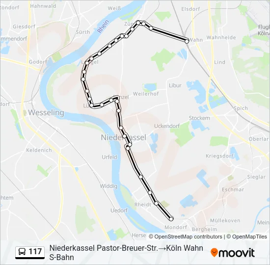 117 Bus Line Map