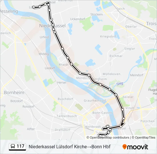 117 Bus Line Map