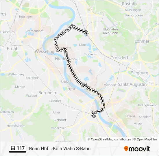 117 Bus Line Map