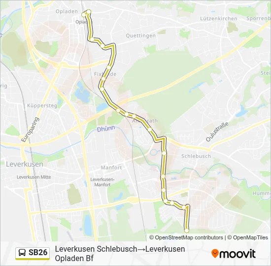 SB26 Bus Line Map