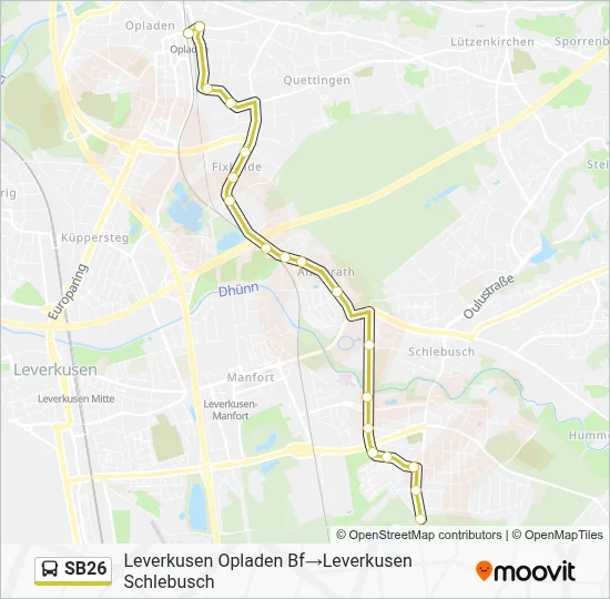 SB26 Bus Line Map