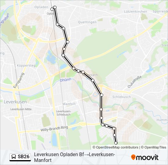 SB26 Bus Line Map