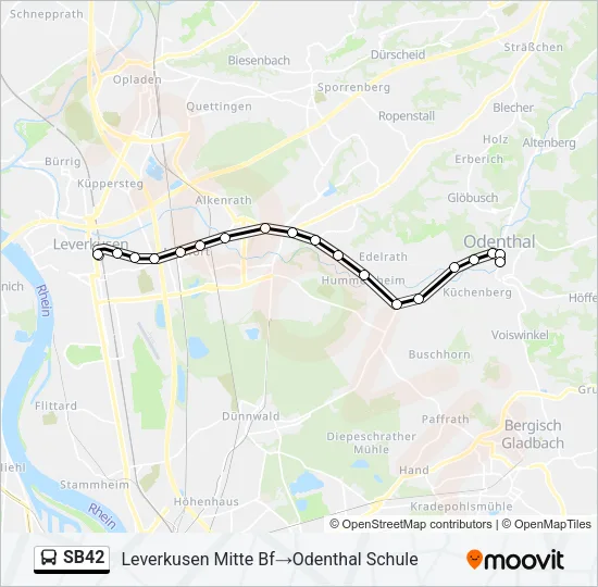 SB42 Bus Line Map