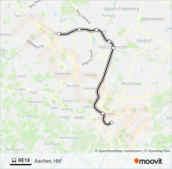 RE18 Bus Line Map